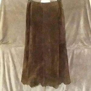 Lafayette 148 100% Suede Skirt